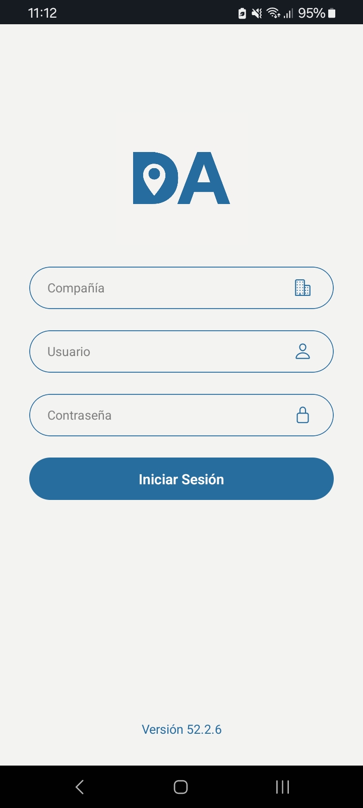Vista móvil - Login